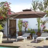 Ô, Dù Vuông Lệch Tâm 3x3m Đế Nhựa – Chống Nắng, Chống Gỉ, Xoay 360°