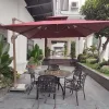 Ô Lệch Tâm Khung Nhôm Cao Cấp 3x3m – Chống Nắng, Chống Gỉ, Xoay 360° Sang Trọng Cho Sân Vườn
