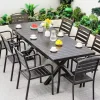 Bộ Bàn Ăn 8 Ghế Sân Vườn Nhôm Đúc Ngoài Trời Cao Cấp